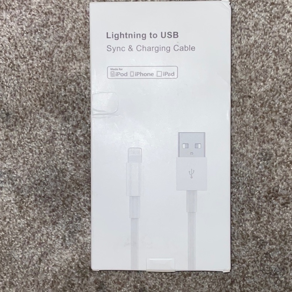 3 Lightning to USB Apple Charging Cables (5 Feet Long)